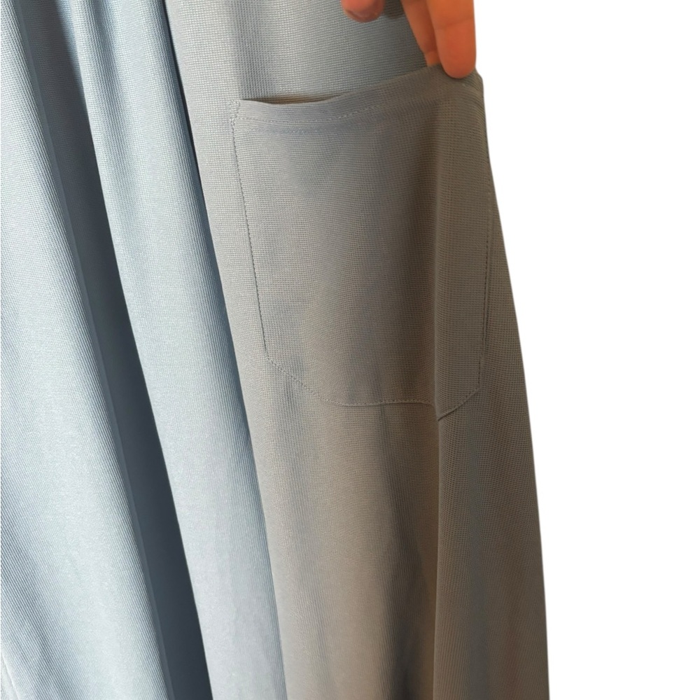 HALARA SBlue Wide-Leg Jumpsuit Pockets Waffle Casual Plus Size Overalls Size XL - Picture 7 of 8